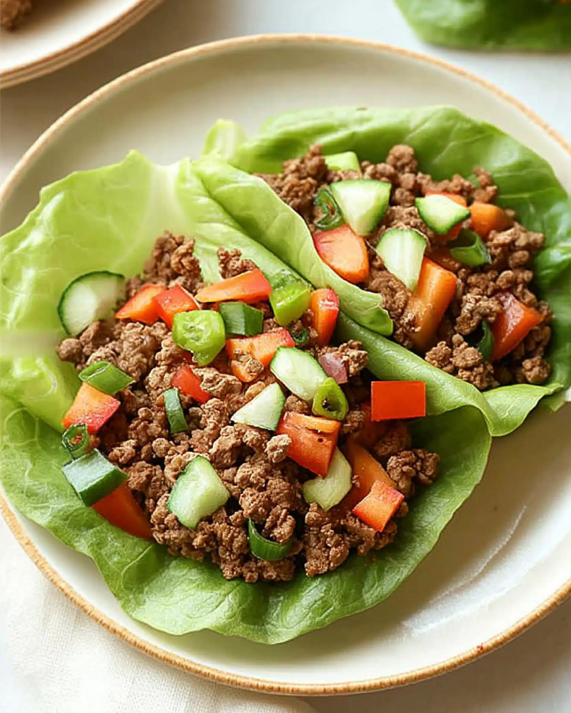 Asian-Style Ground Beef Lettuce Wraps: A Tasty Delight!