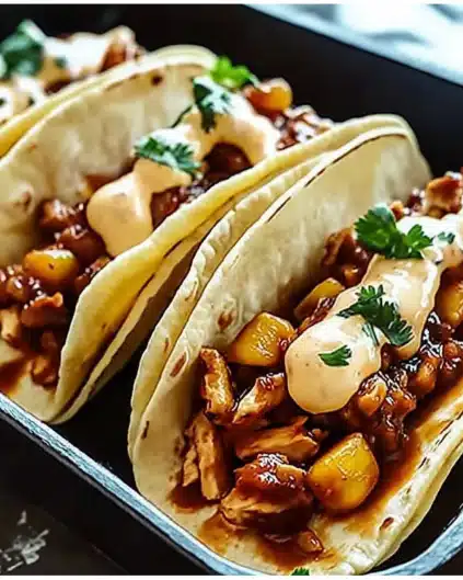 Garlic Butter Honey BBQ Chicken Tacos: A Flavor Delight!