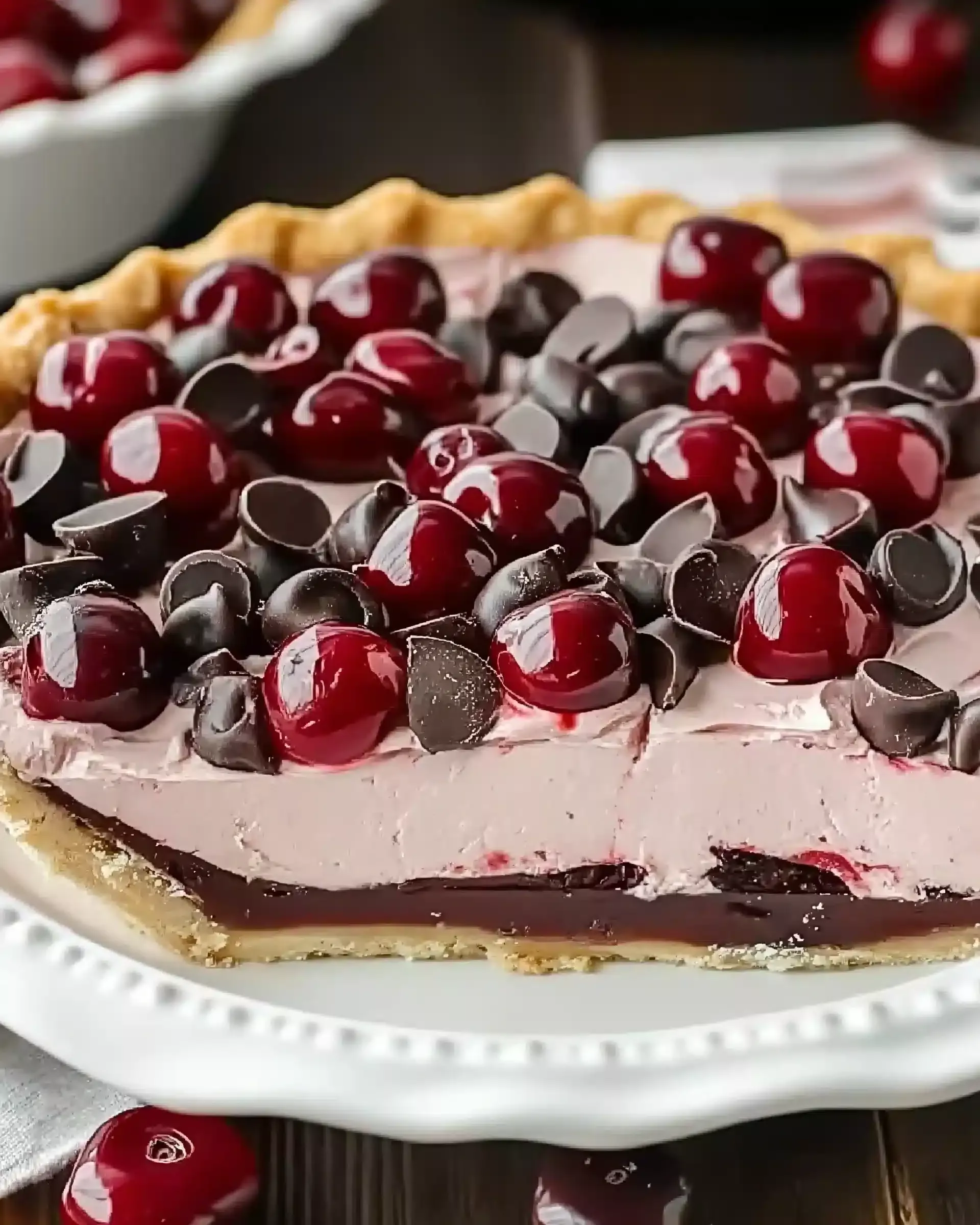 Chocolate Cherry Cream Pie that Will Delight Your Taste Buds!