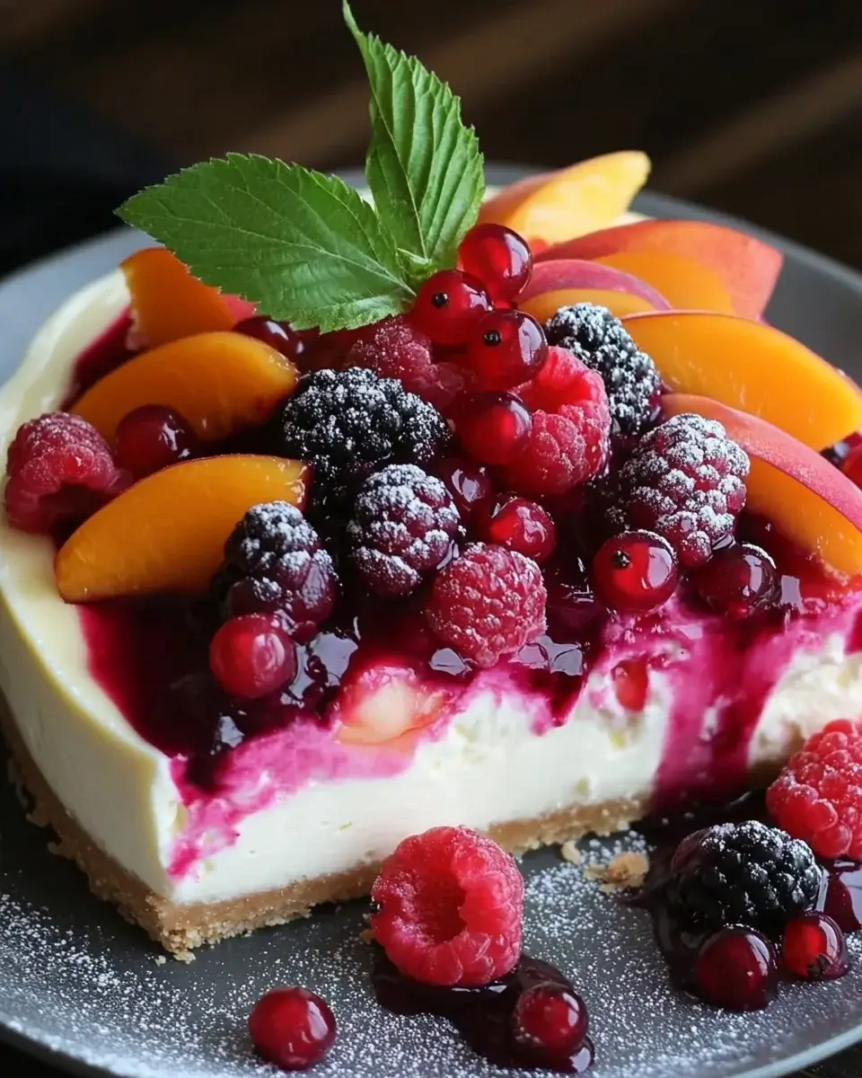 Summer Berry and Peach Cheesecake Recipe: A Sweet Delight!