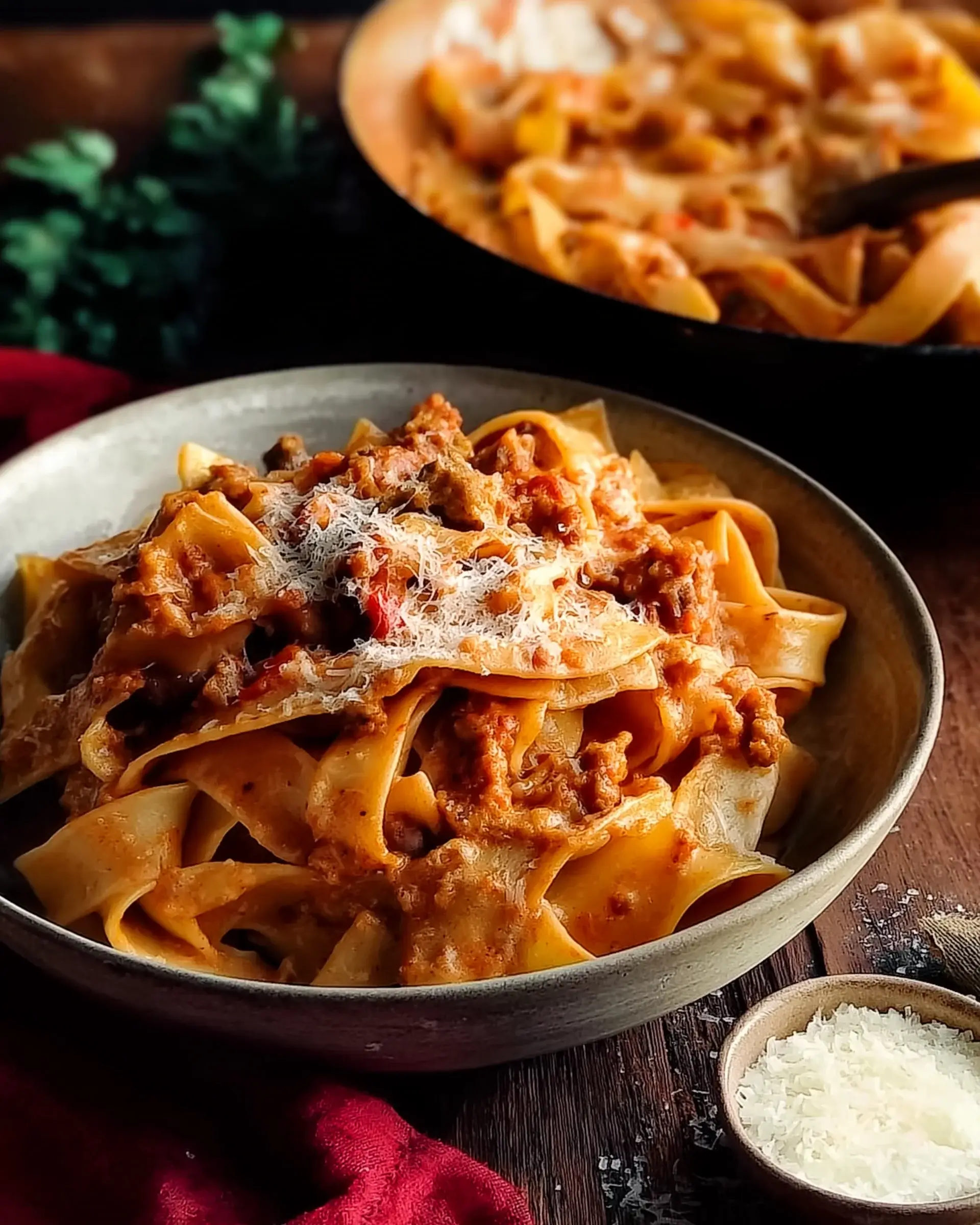 Creamy Calabrian Chili Pappardelle with Sausage & Fennel is a must-try!