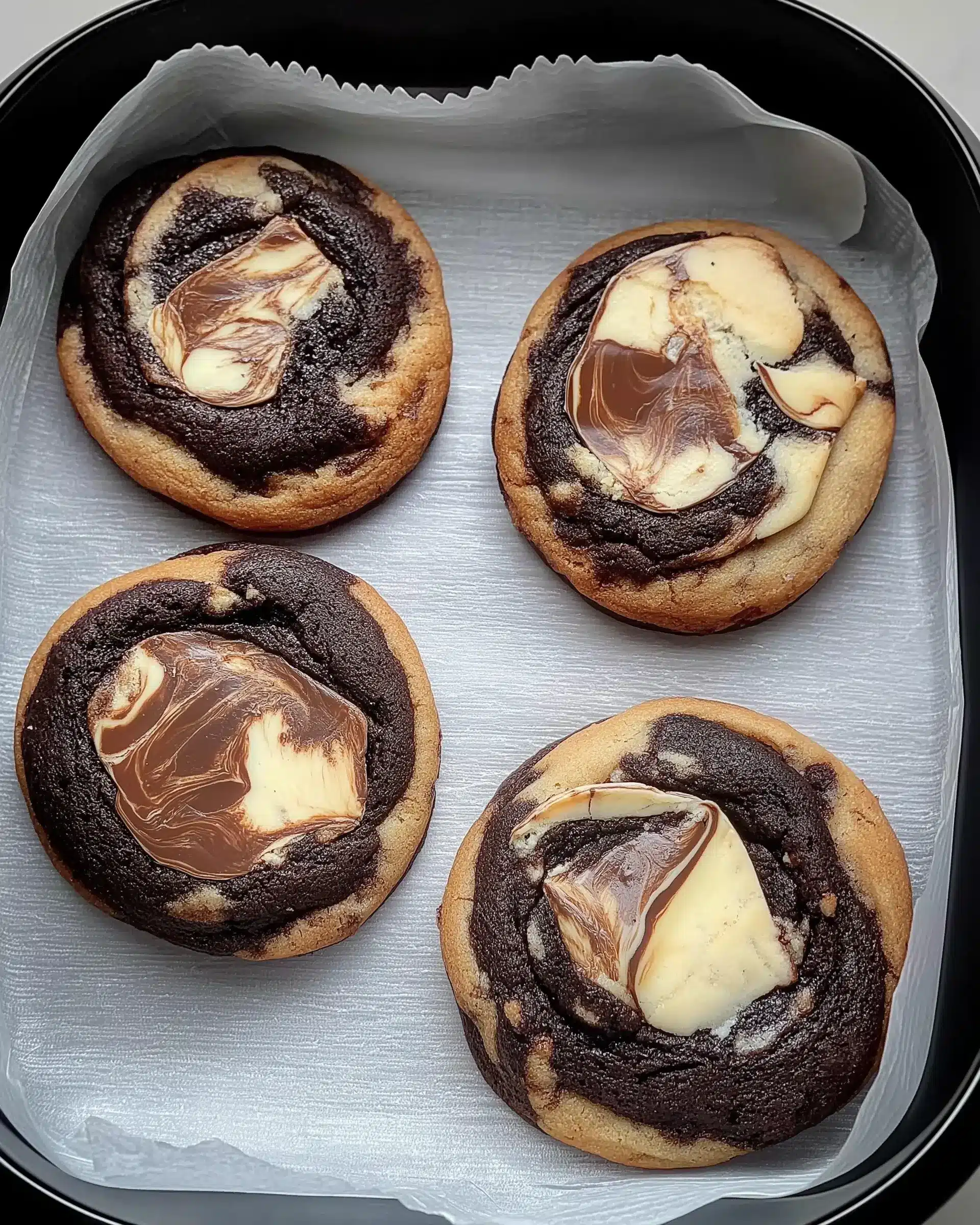 Coffee and chocolate swirl cookies will delight you today!