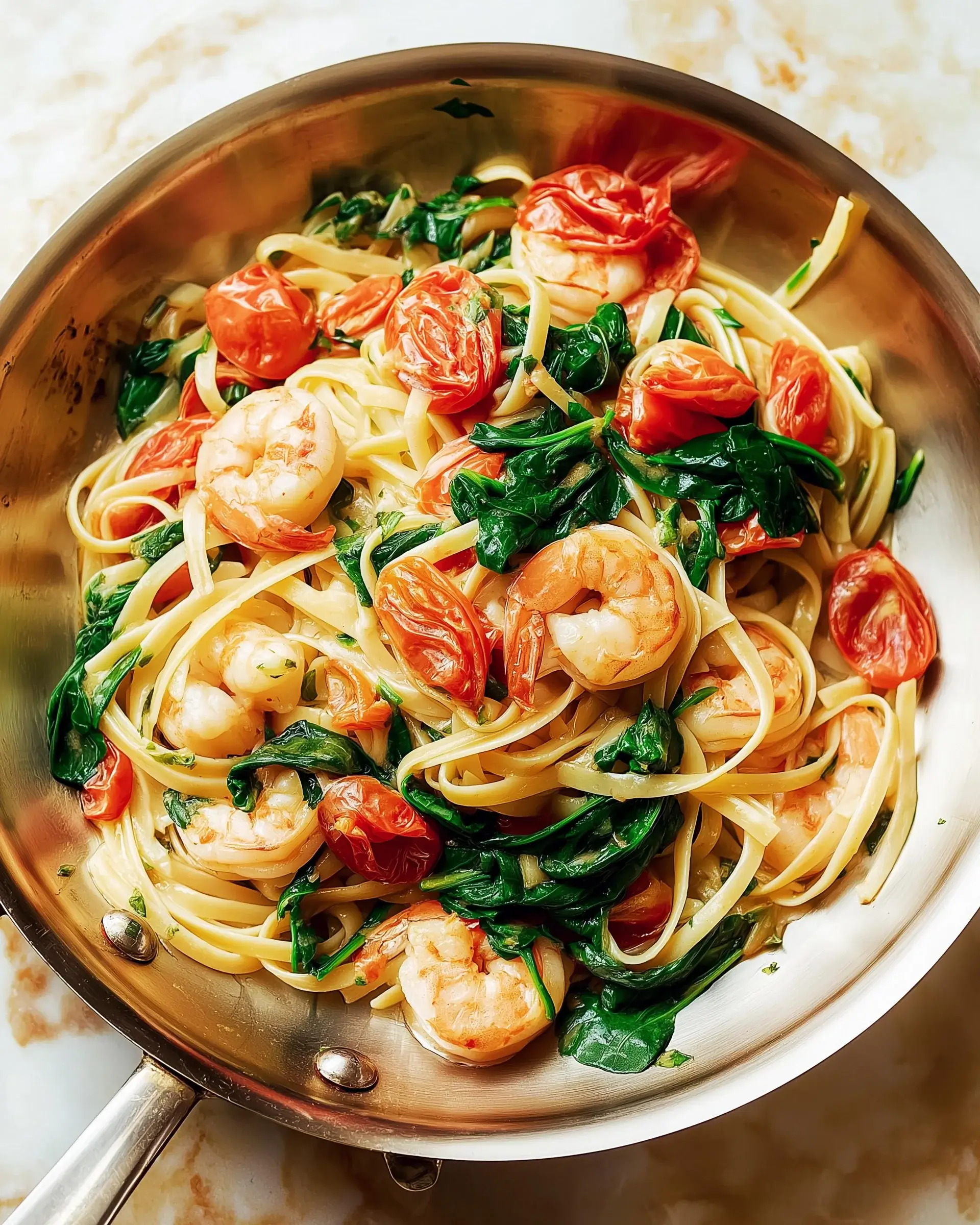 Tomato Spinach Shrimp Pasta: A Quick & Delicious Delight!