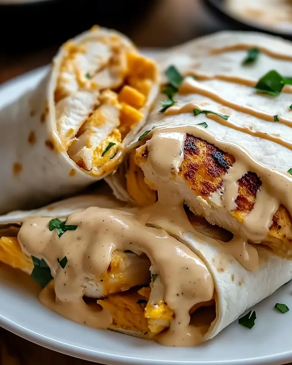 Cheesy Garlic Chicken Wraps: Your Comfort Food Delight!