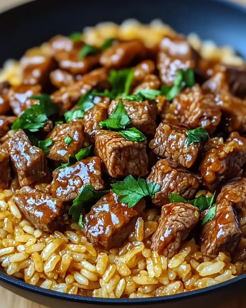 One-Skillet Creamy Honey BBQ Steak Rice: Easy Delight!
