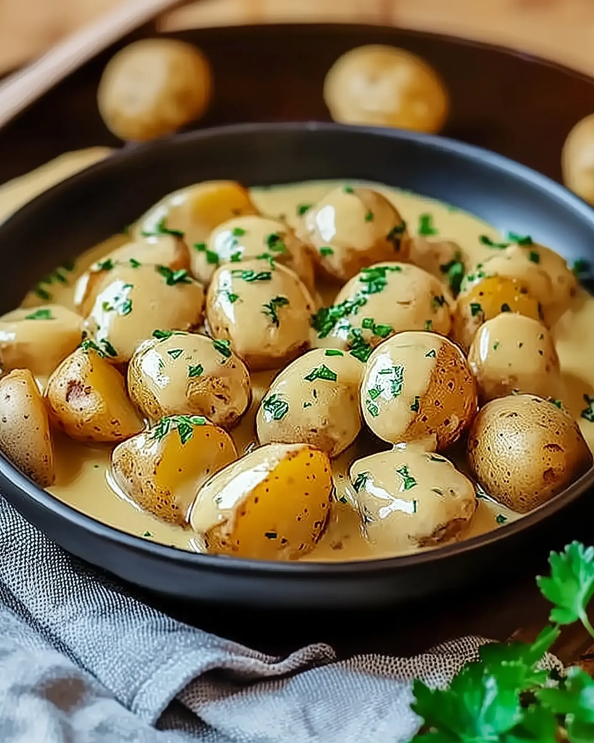 Easy Creamy Garlic Sauce with Baby Potatoes – Indulge Now!