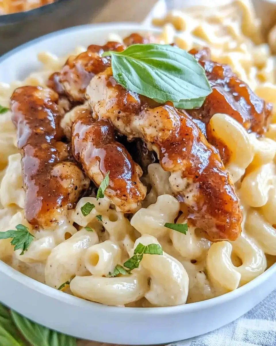 Creamy Honey Pepper Chicken Mac And Cheese Delight will amaze!