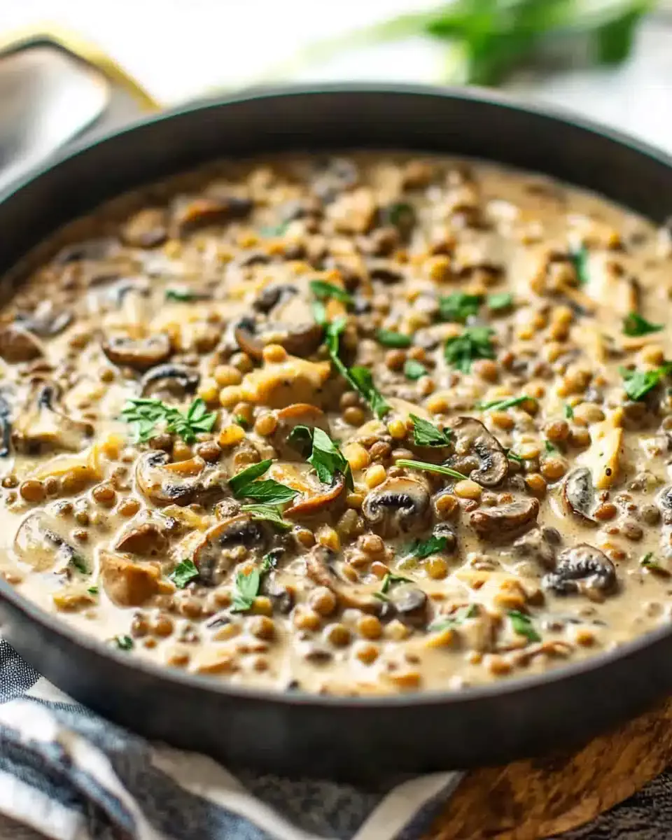 Lentil Mushroom Stroganoff: A Creamy Comfort Dish!