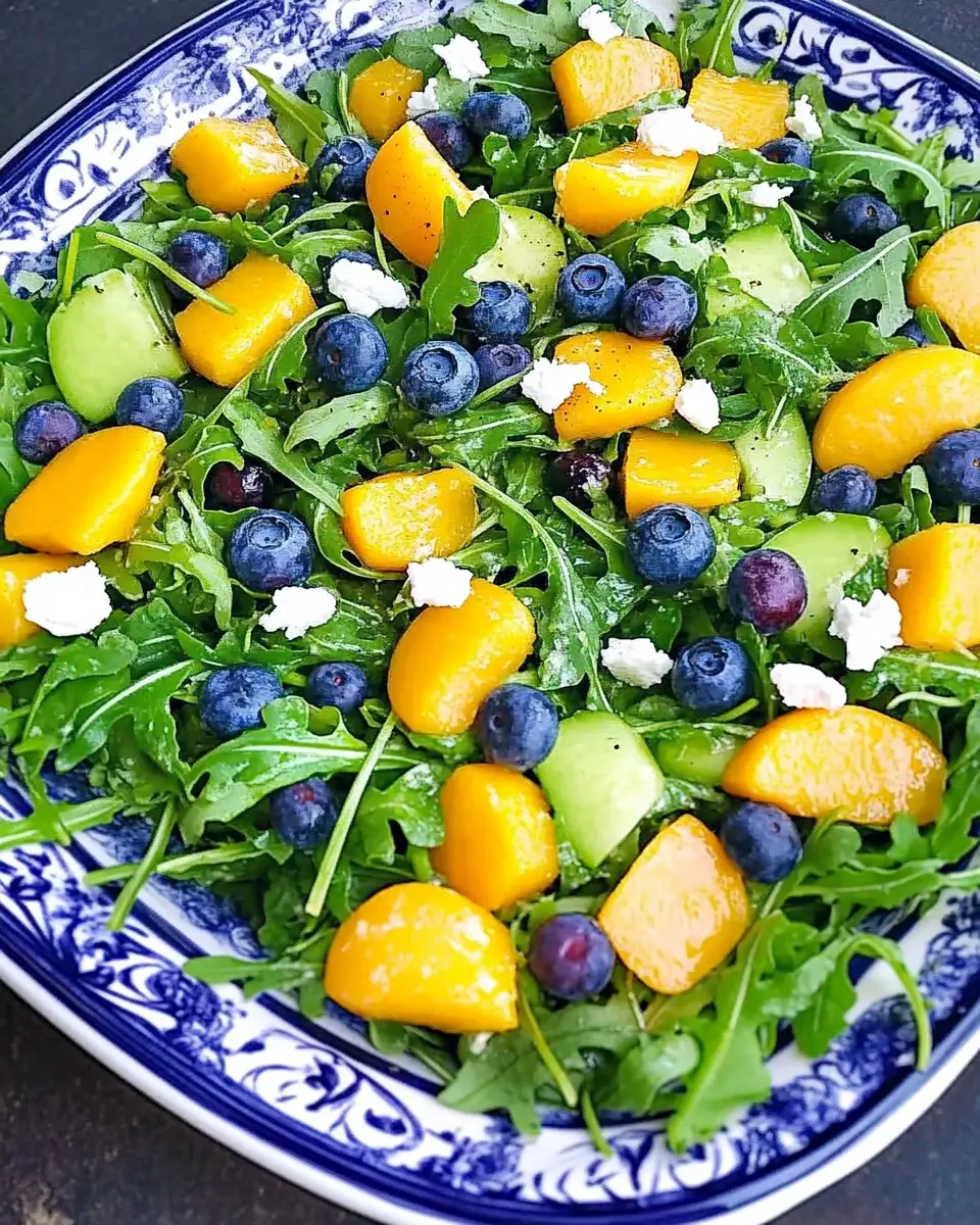 Peach Blueberry Arugula Salad: A Refreshing Delight!
