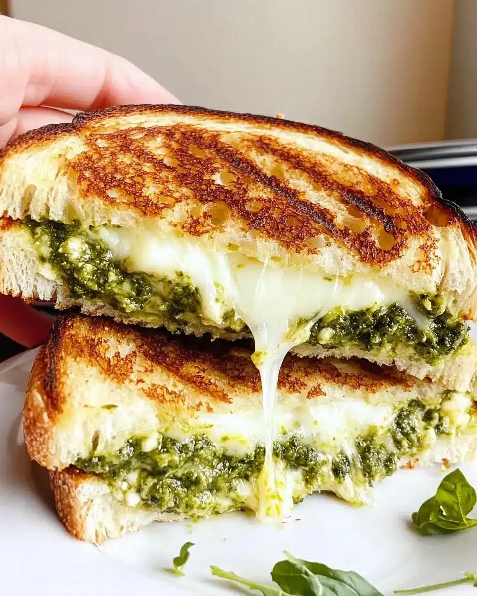 Pesto Mozzarella Grilled Cheese: A Flavorful Twist!