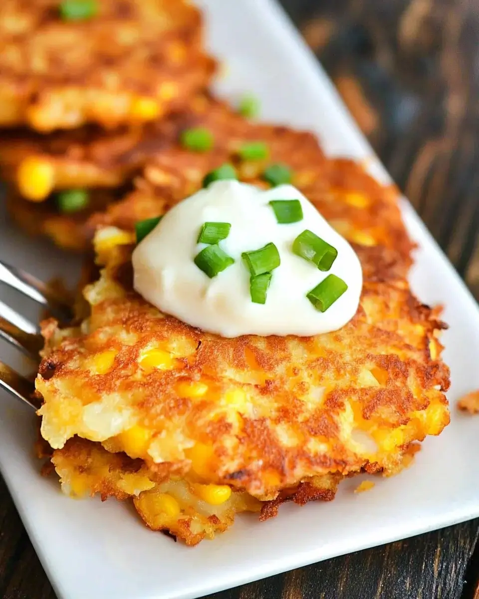 Crispy Cheddar Corn Potato Fritters for a Tasty Treat!