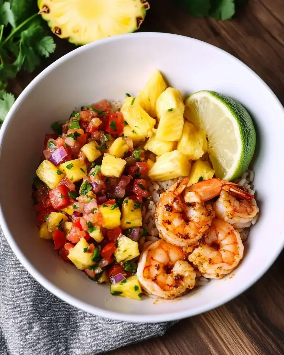 Shrimp & Rice Bowl with Pineapple Salsa Recipe Unveiled!