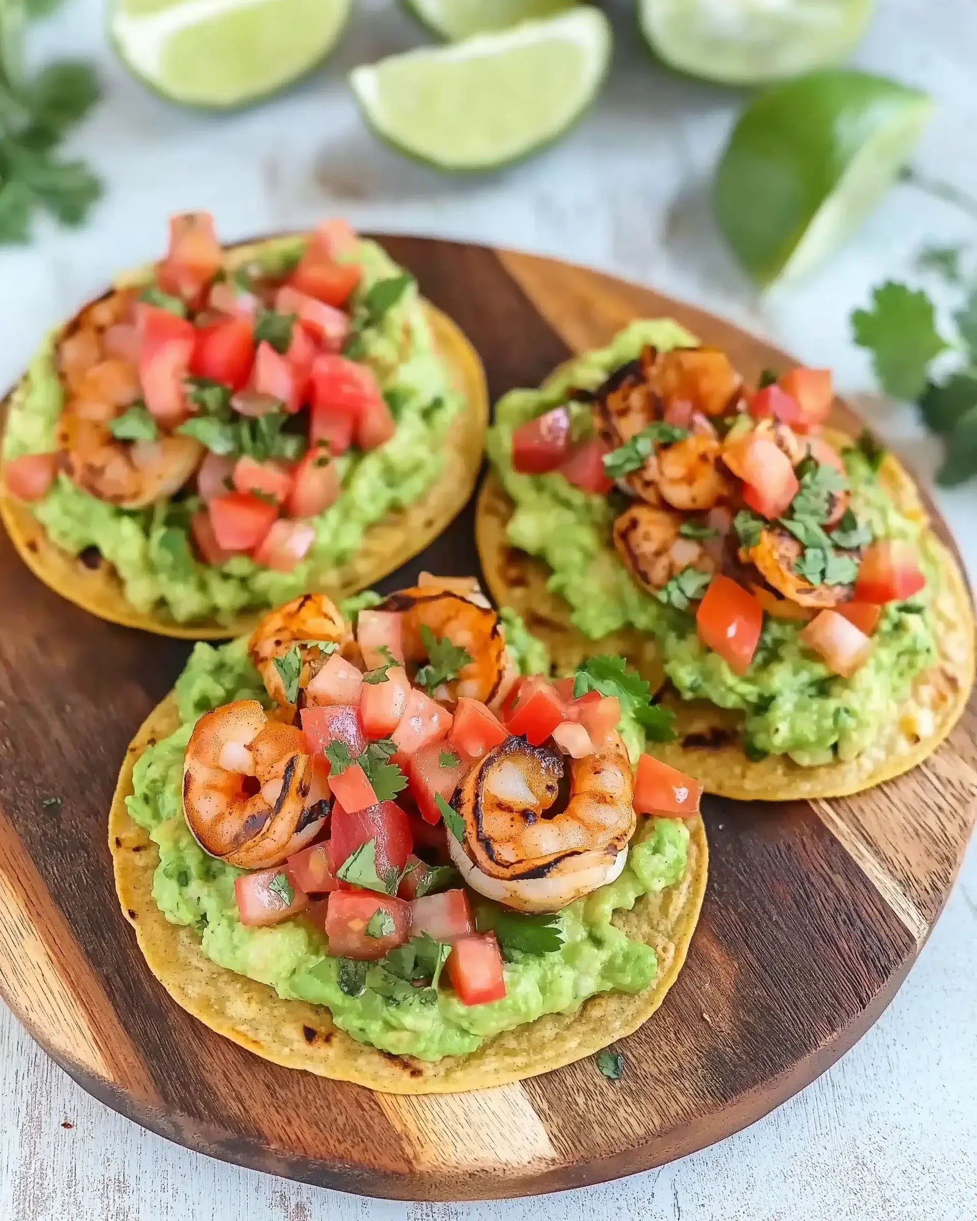 Grilled Shrimp Tostadas with Guacamole & Pico de Gallo Delight made easy!