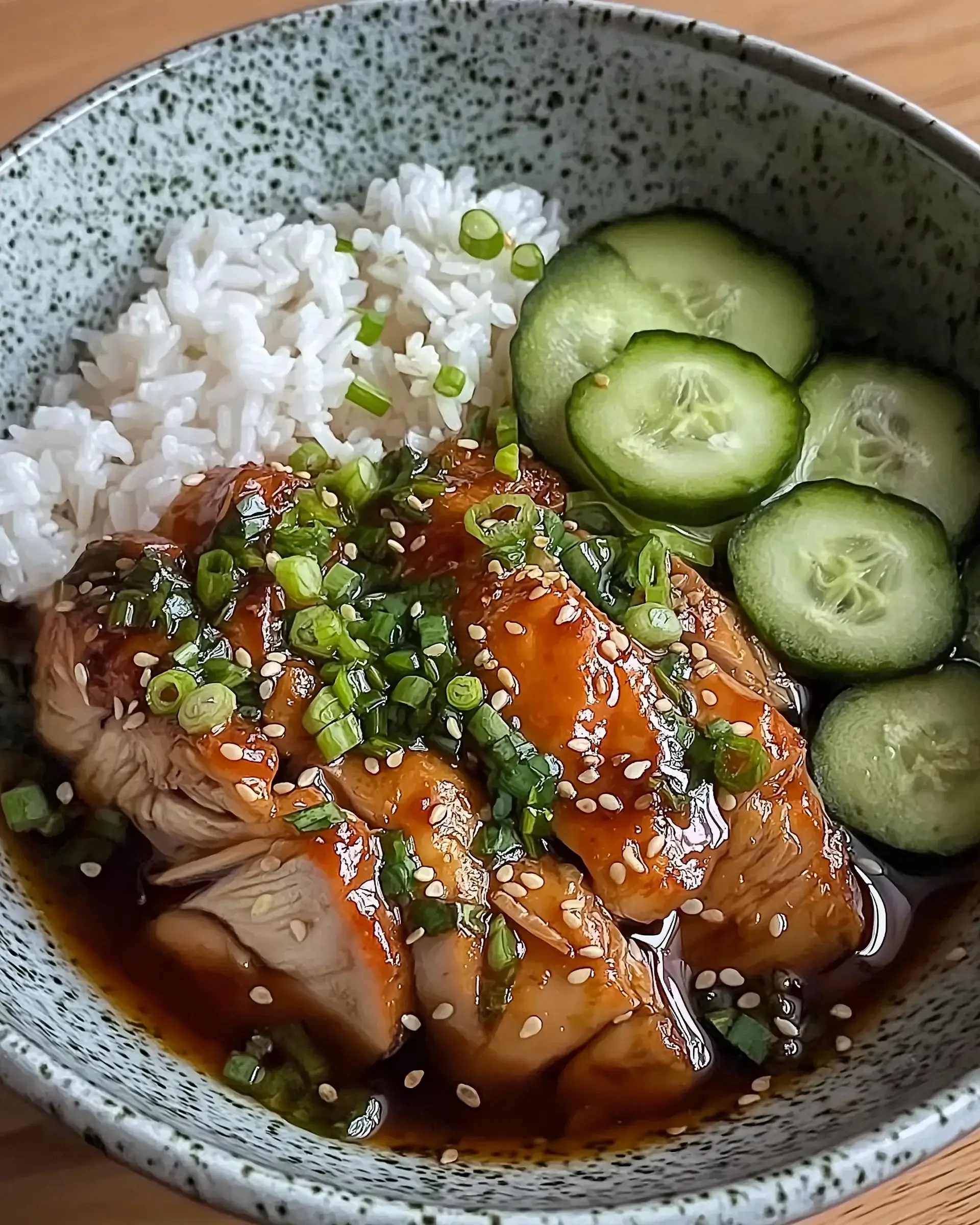Caramelized Soy Chicken in Garlic Ginger Broth Enjoy!