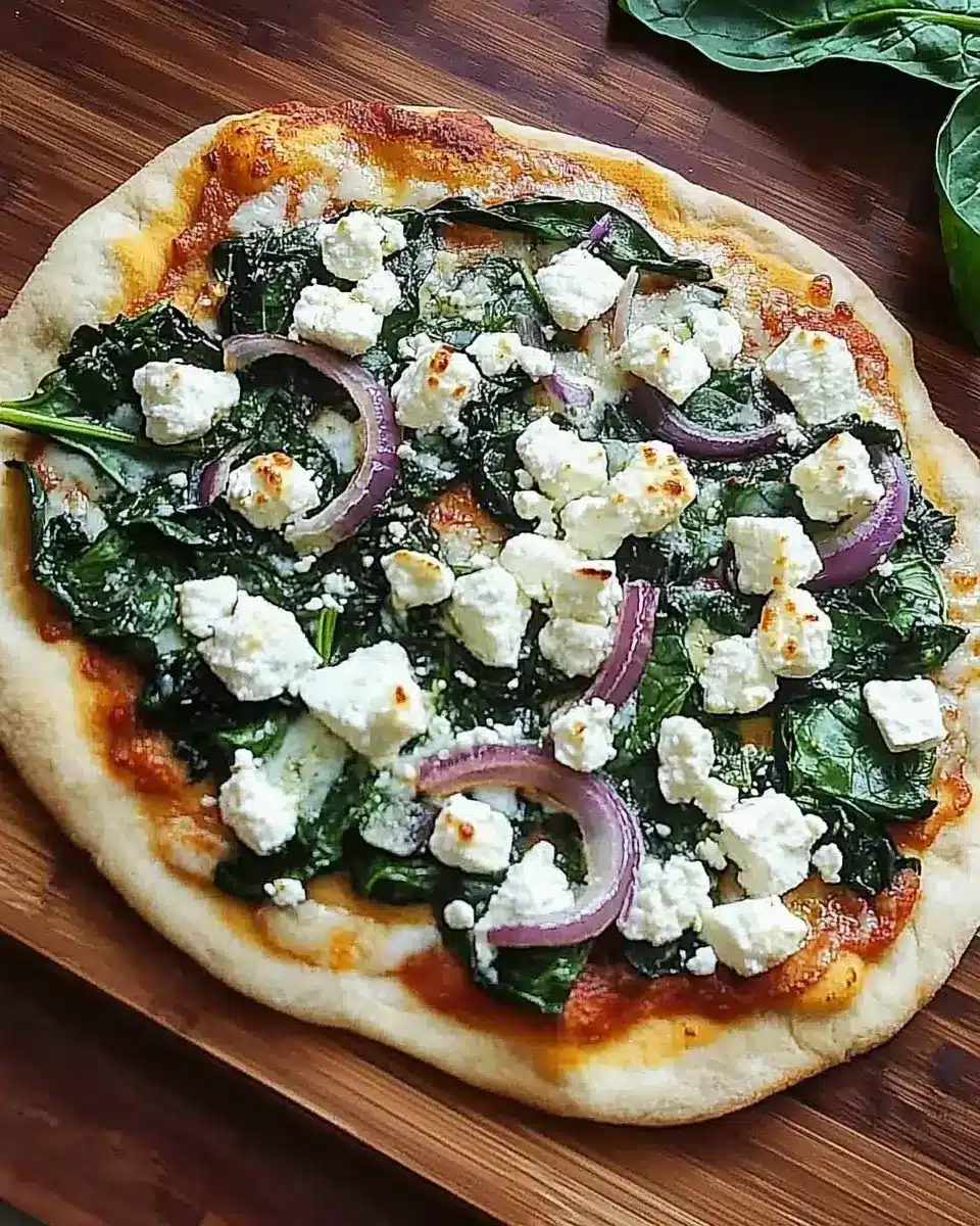 Spinach and Feta Flatbread Pizza: Delight in This Easy Recipe!