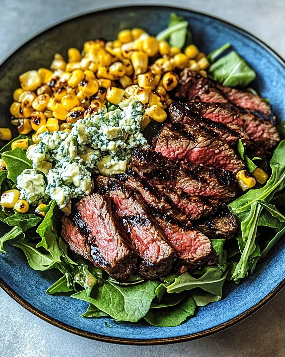 Grilled Balsamic Steak Salad with Gorgonzola & Corn: A Must-Try!