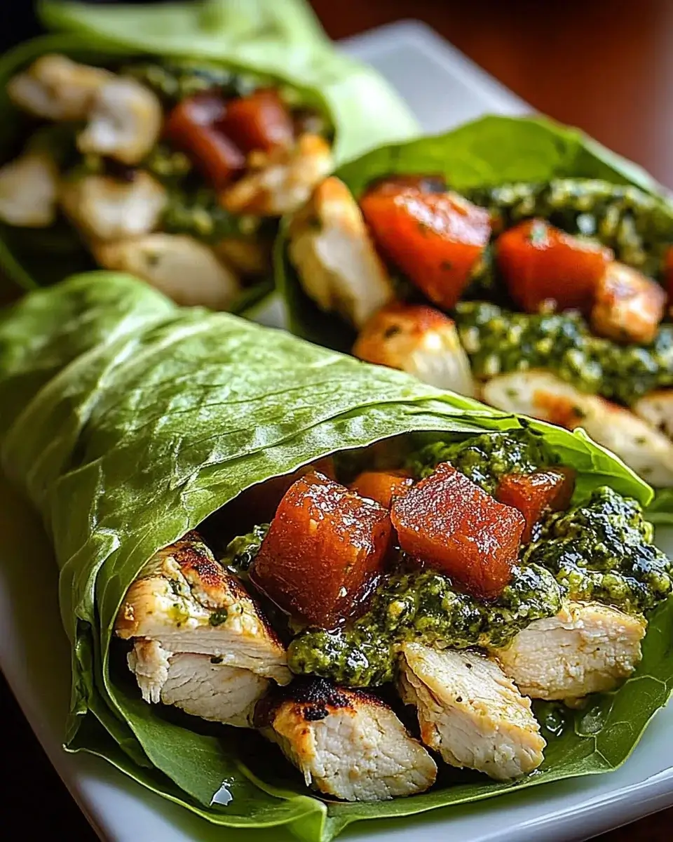 Pesto Chicken Lettuce Wraps: A Healthy Delight Awaits!