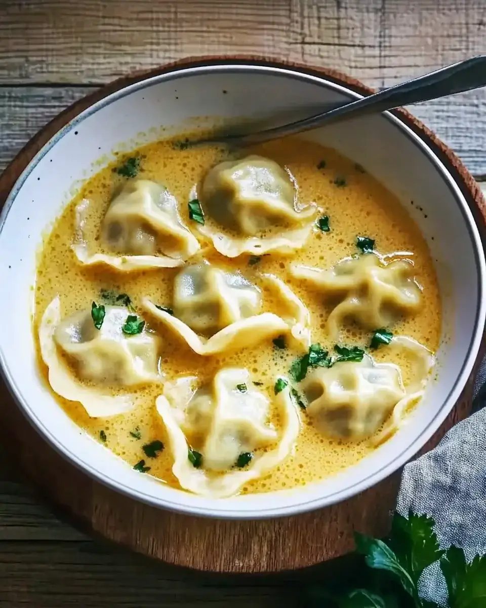 Easy Thai Coconut Curry Dumpling Soup is a must-try!
