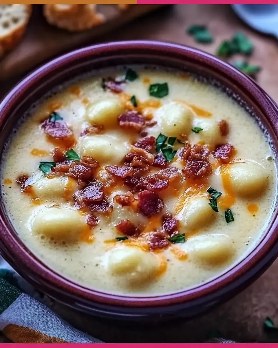 Bacon Cheddar Gnocchi Soup – Creamy Comfort in One Pot!