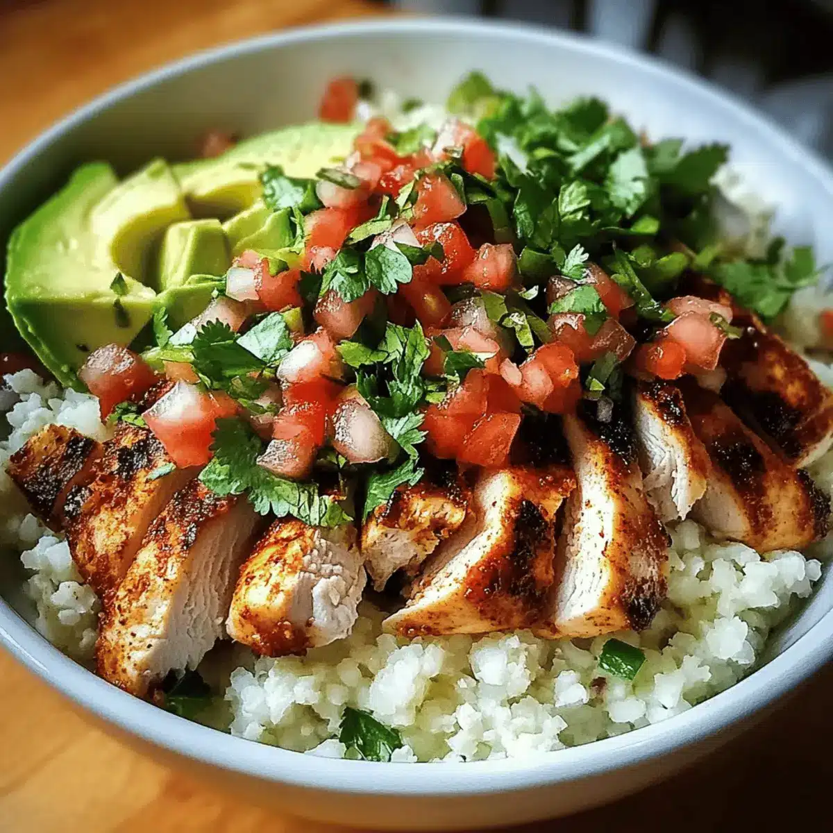 Cauliflower Rice Chicken Burrito Bowl: Guilt-Free Flavor Fun