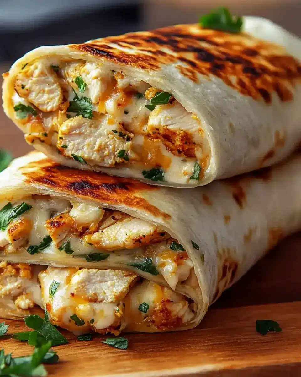 Cheesy Garlic Chicken Wraps You Can’t Resist!