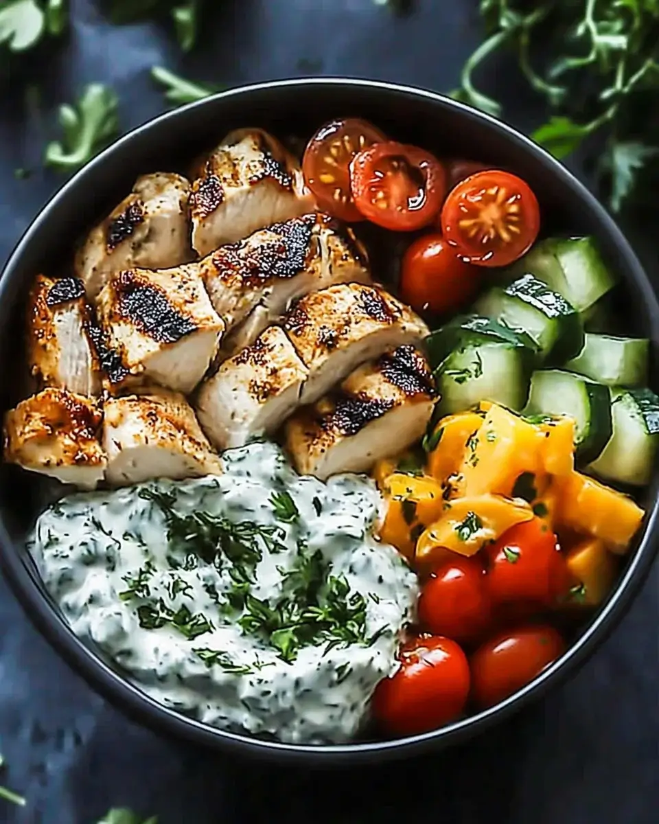 Delicious Mediterranean Chicken Tzatziki Bowls Await You!