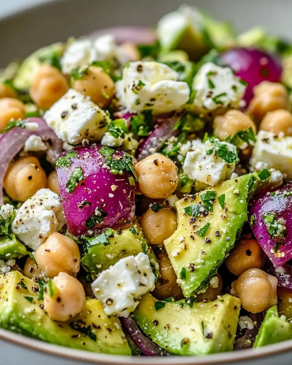 Chickpea Feta Avocado Salad is a must-try recipe!