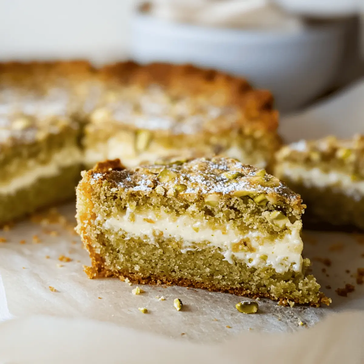 Decadent Buttery Pistachio Gooey Butter Cake Bliss