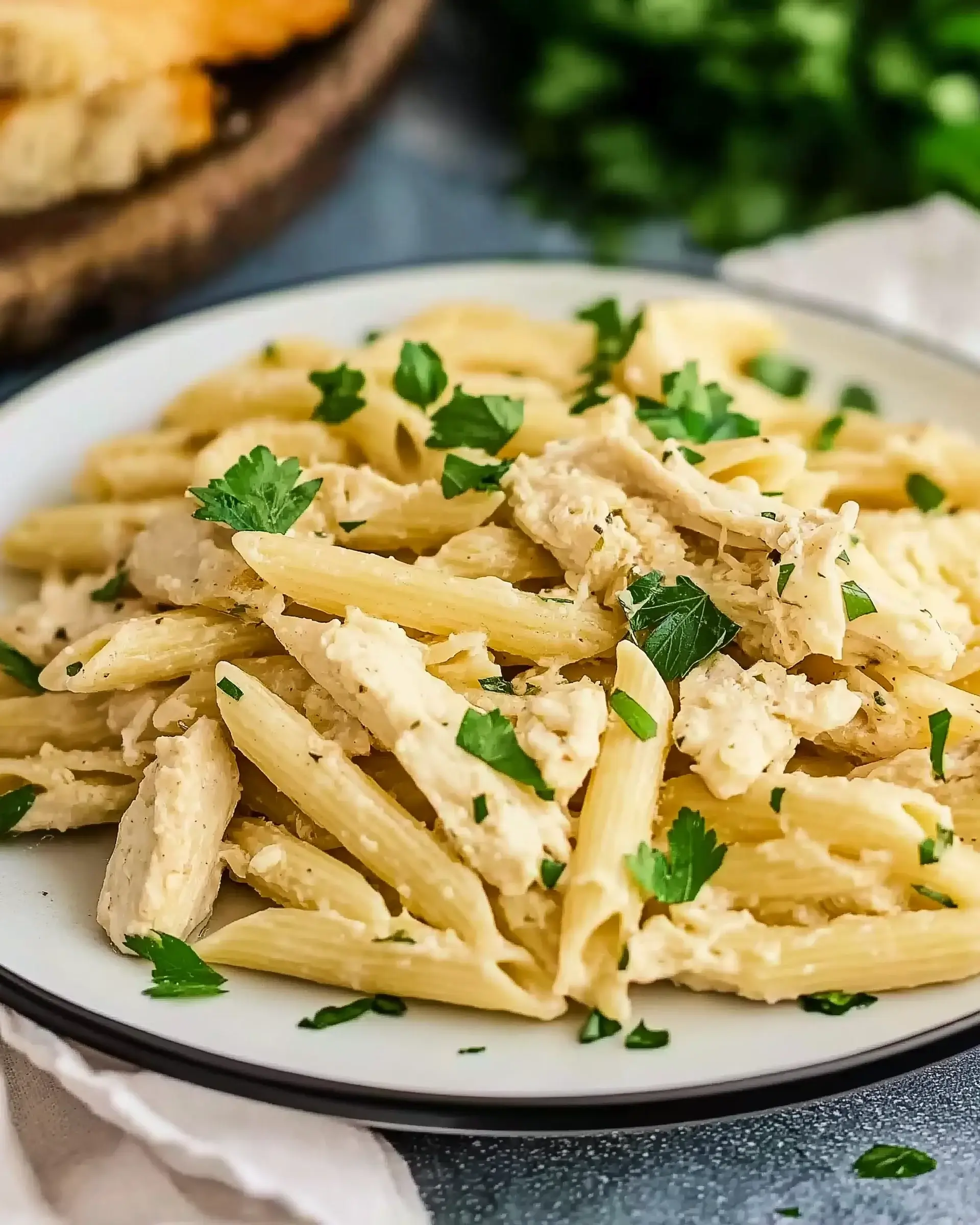 The Best Crockpot Garlic Parmesan Chicken Pasta Awaits You!