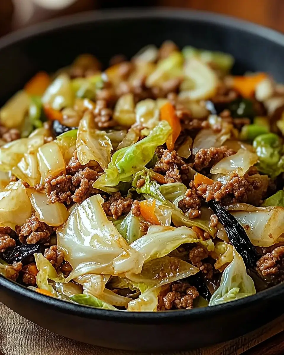 Chinese Ground Beef and Cabbage Stir-Fry Made Easy!