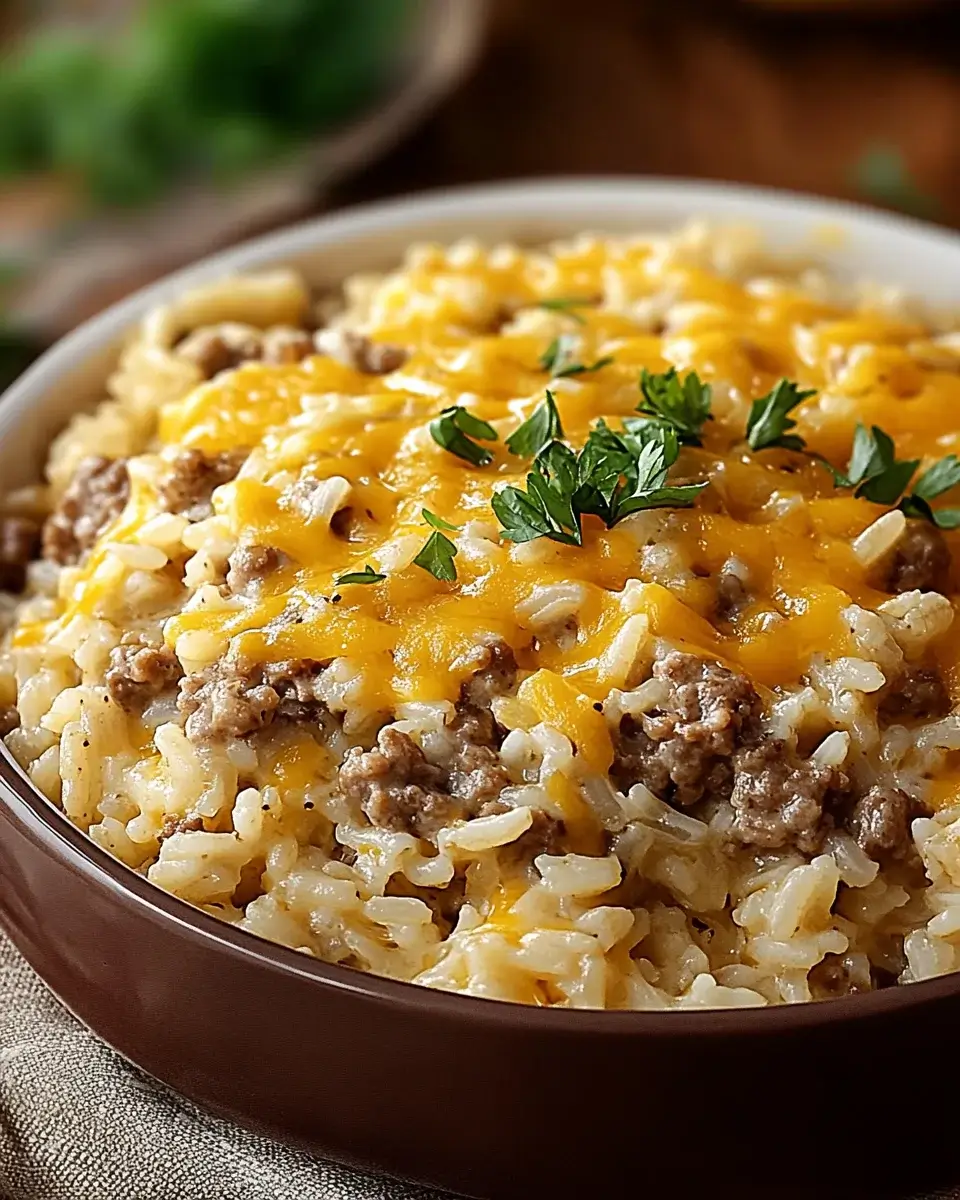 Cheesy Hamburger Rice Casserole: Easily Create Comfort Food!