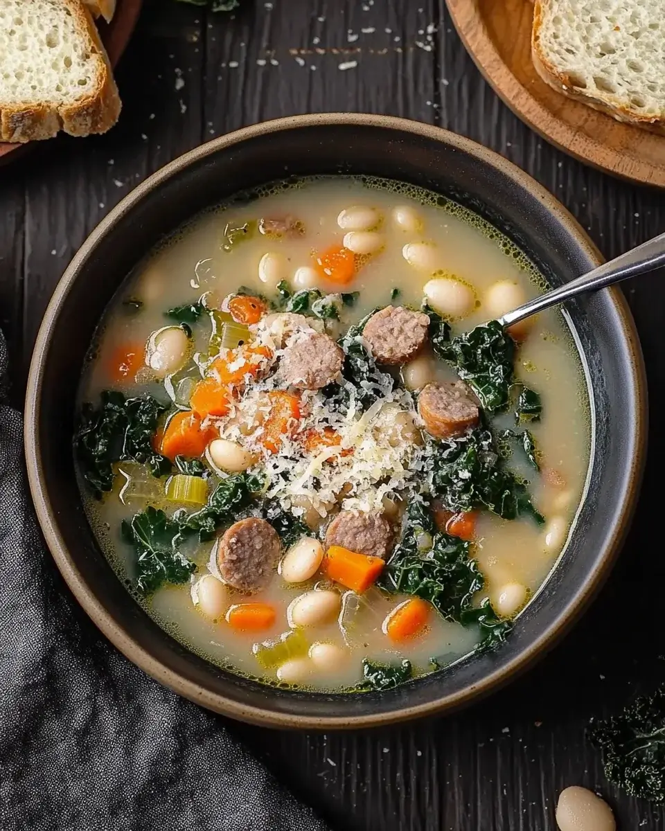 Italian Sausage and White Bean Soup with Tuscan Kale delights!