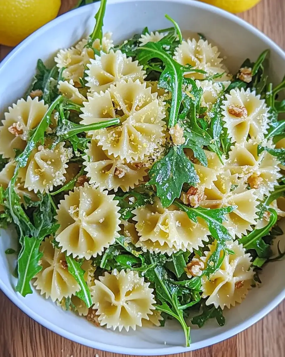 Lemon Arugula Pasta Salad: A Refreshing Delight to Try!