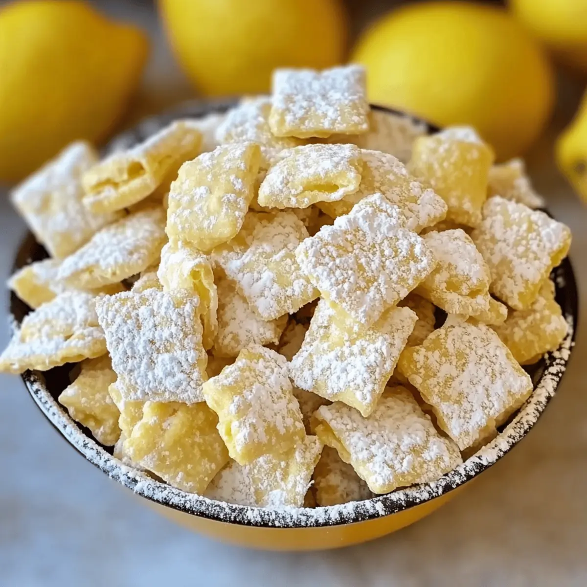 Zesty Lemonade Puppy Chow: The Perfect No-Bake Snack Delight