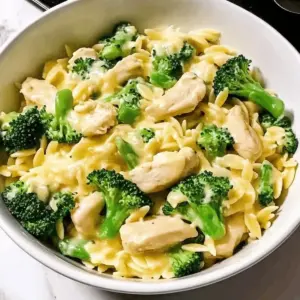 Cheesy Chicken Broccoli Orzo