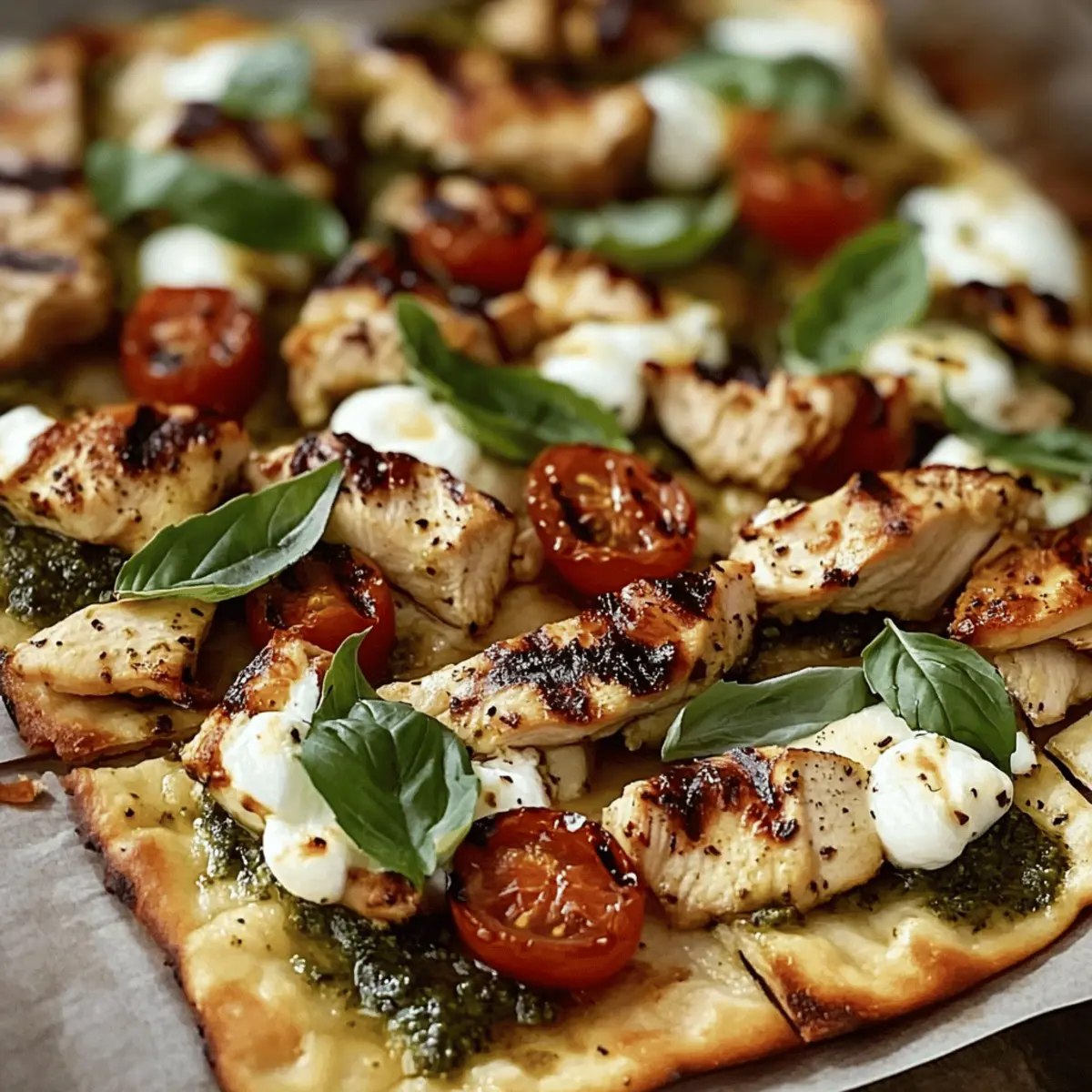 Irresistible Pesto Chicken Flatbread for Quick Weeknight Dinners