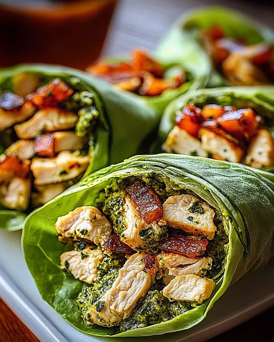 Pesto Chicken Lettuce Wraps: Discover a Fresh Delight!