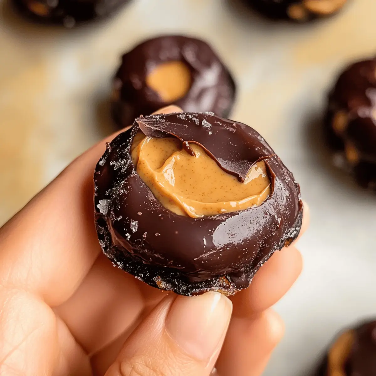 Smashed Dates with Peanut Butter and Chocolate Bliss