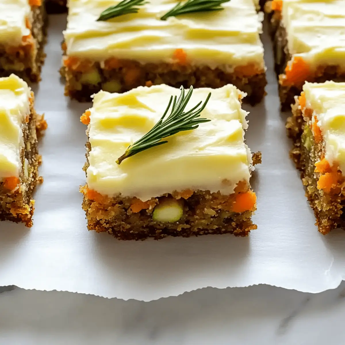Ginger Carrot and Zucchini Bars with Creamy Lemon Frosting