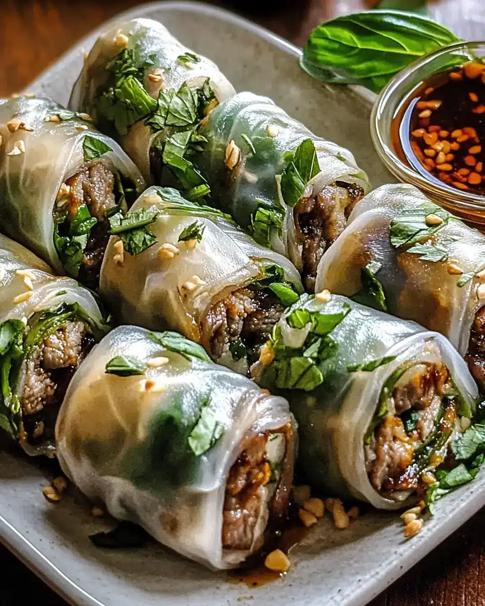 Thai Basil Beef Rolls: A Fresh Twist on Flavorful Eats!