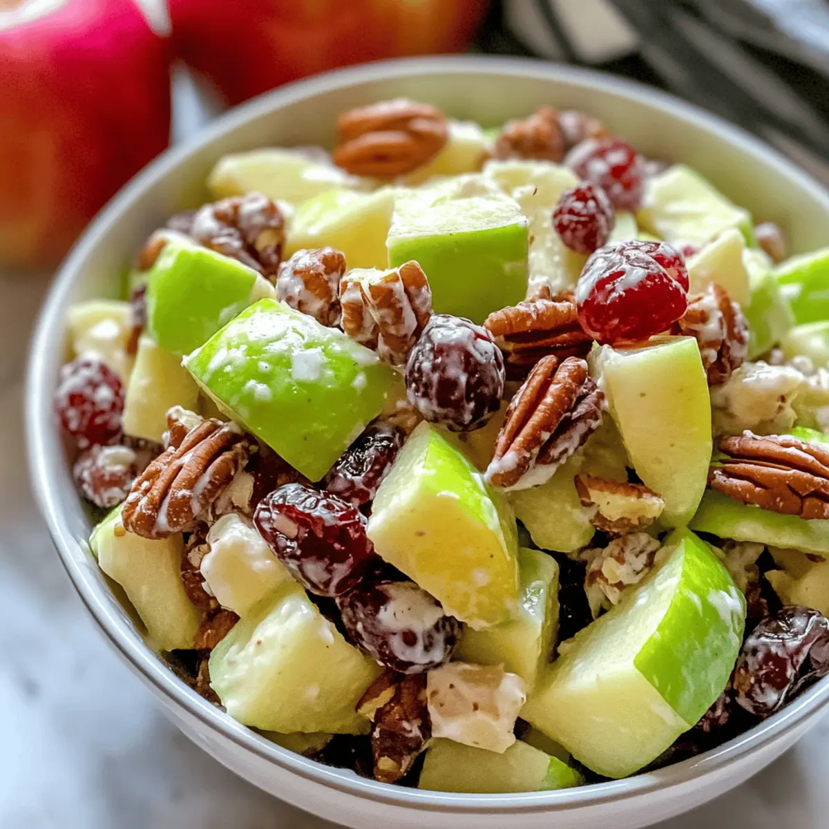 Fresh and Creamy Apple Salad Perfect for Any Potluck