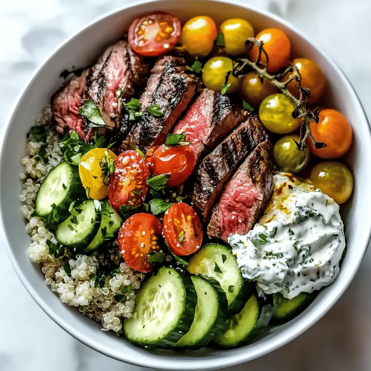 Savor the Flavor: Delicious Mediterranean Steak Bowl Recipe
