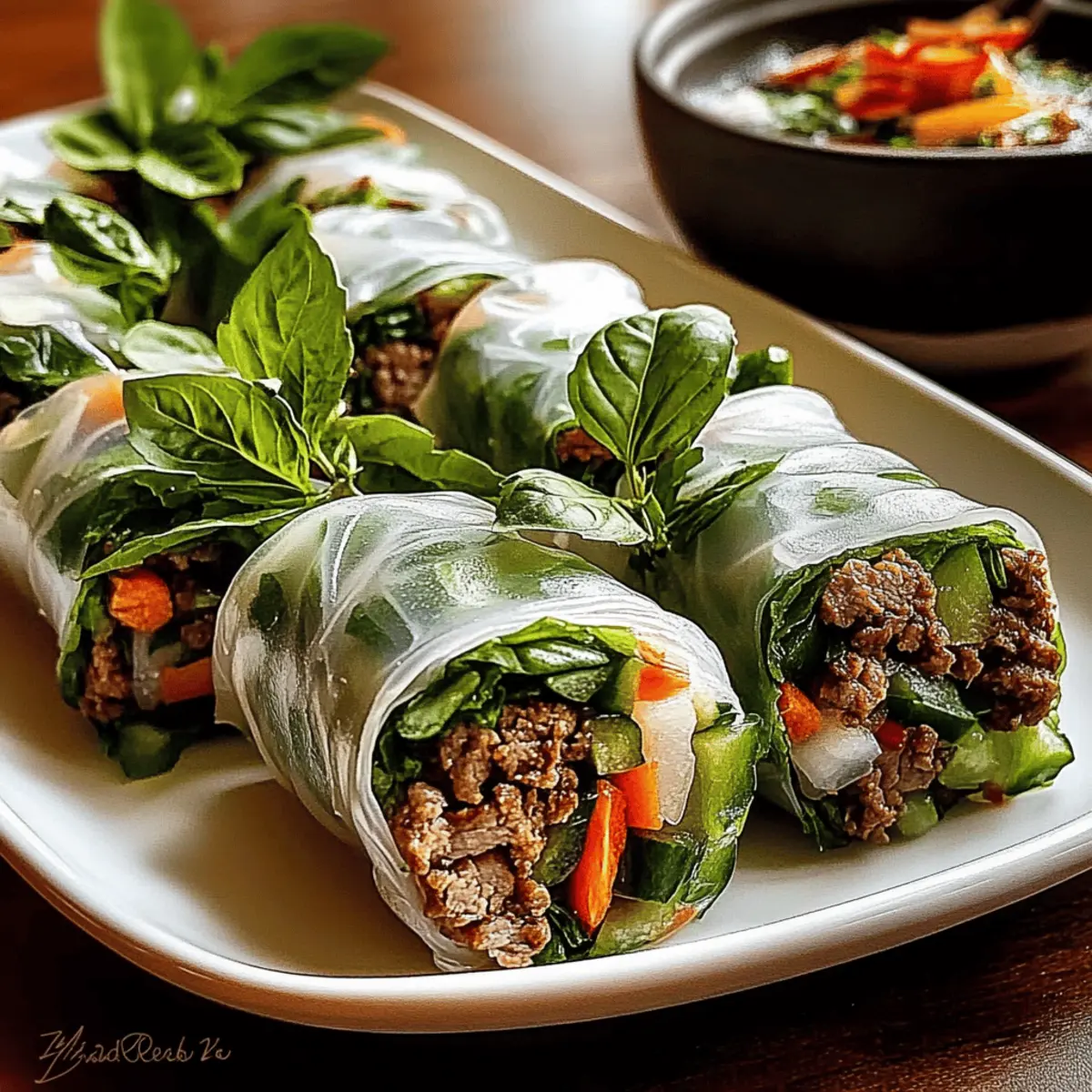 Thai Basil Beef Rolls that Will Wow Your Taste Buds