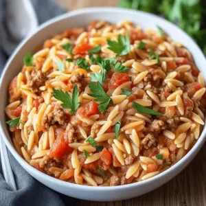 Ground Turkey Orzo
