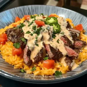 Steak Queso Rice