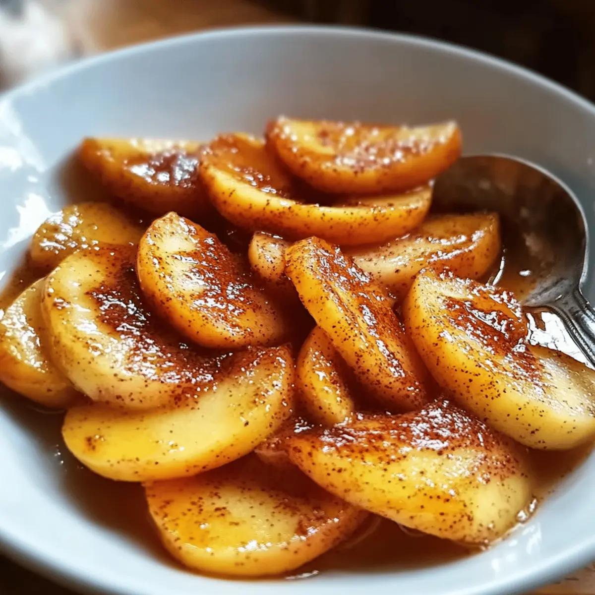 Baked Apple Slices with Cinnamon for a Cozy Home Treat