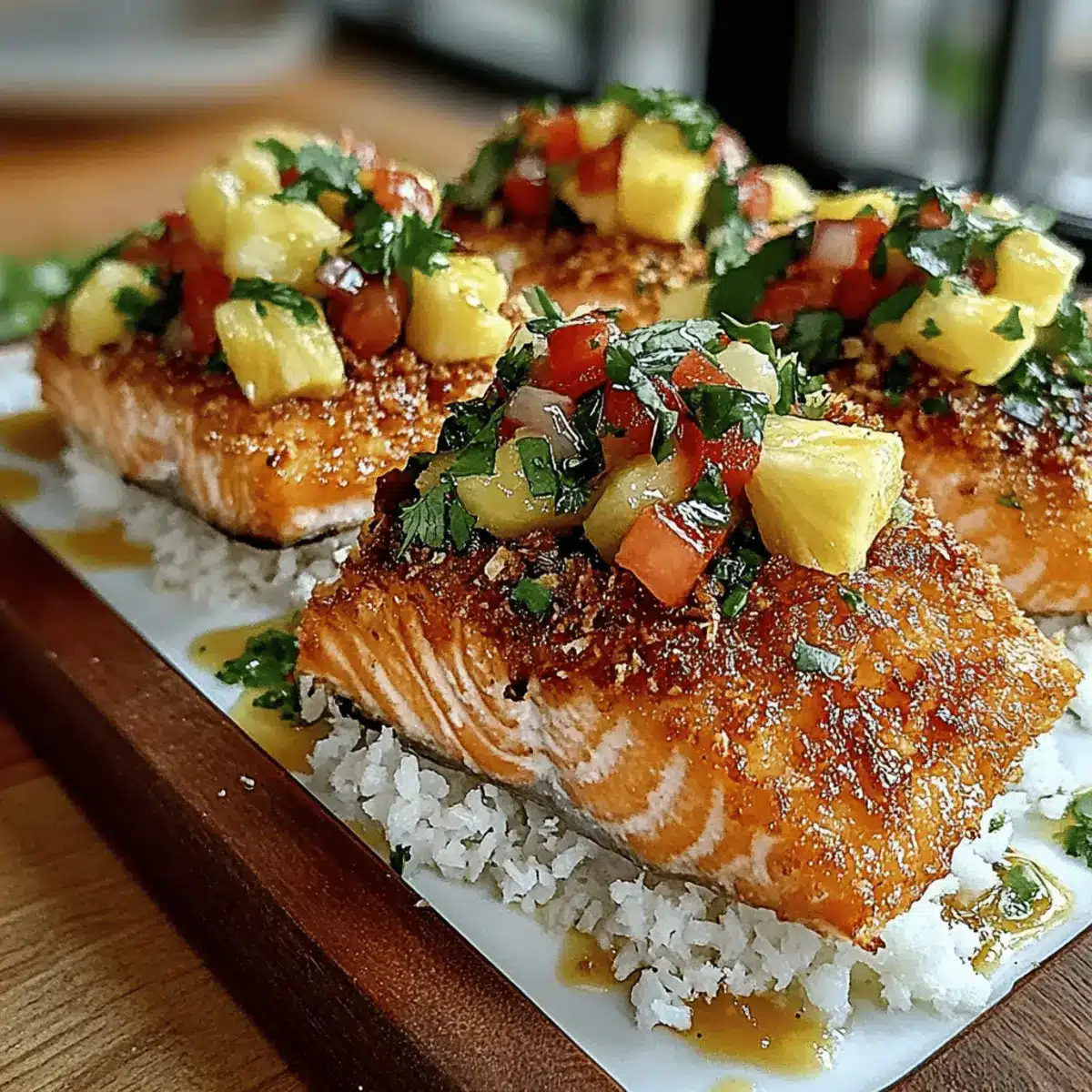 Coconut Crusted Salmon with Pineapple Salsa: A Tropical Delight