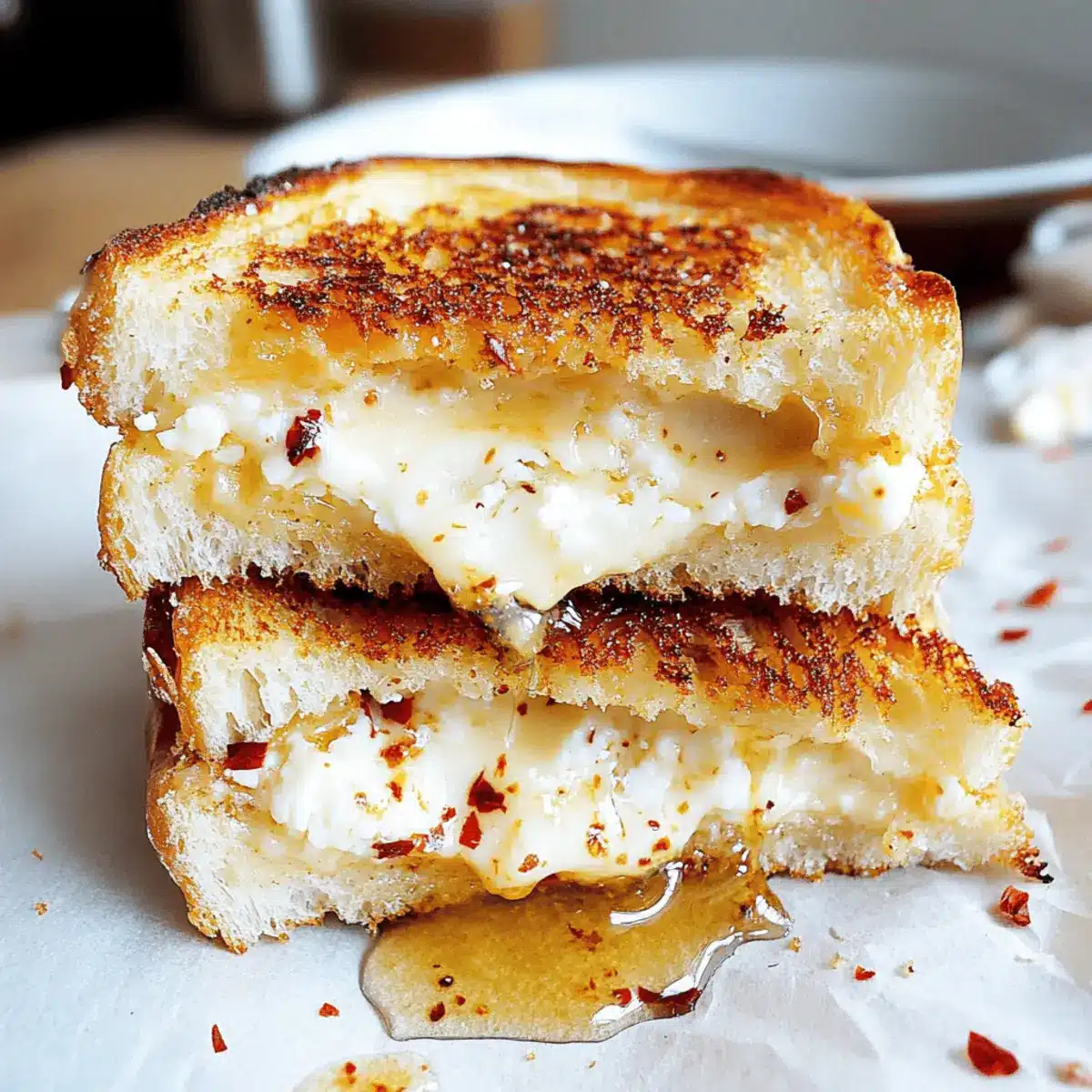 Goat Cheese Grilled Cheese with Honey & Spice Delight