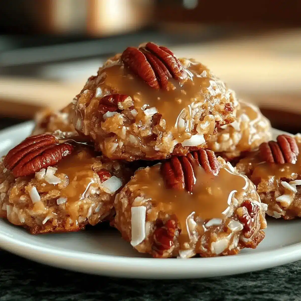 No-Bake Coconut Pecan Praline Cookies for Sweet Southern Bliss