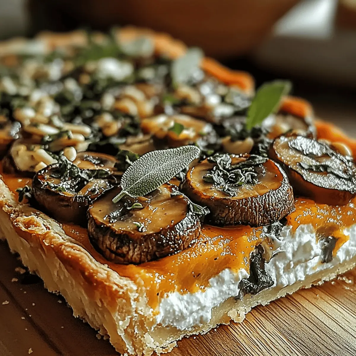 Savory Pumpkin Sage & Mushroom Tart for Cozy Gatherings